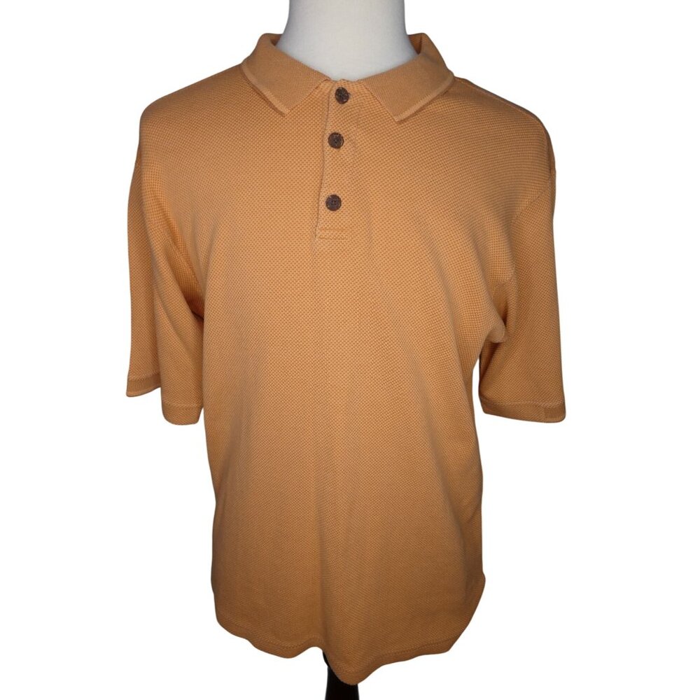 Tommy Bahama Men's Orange Polo Golf Shirt Size L